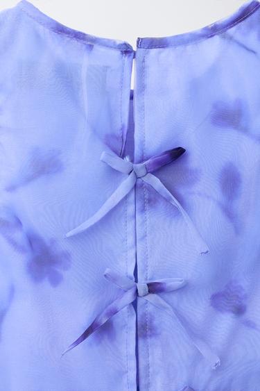 FLORAL ORGANZA DRESS - Bluish by Zara - Image 3