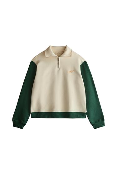 GOLF CLUB SWEATSHIRT - Ecru / Green by Zara