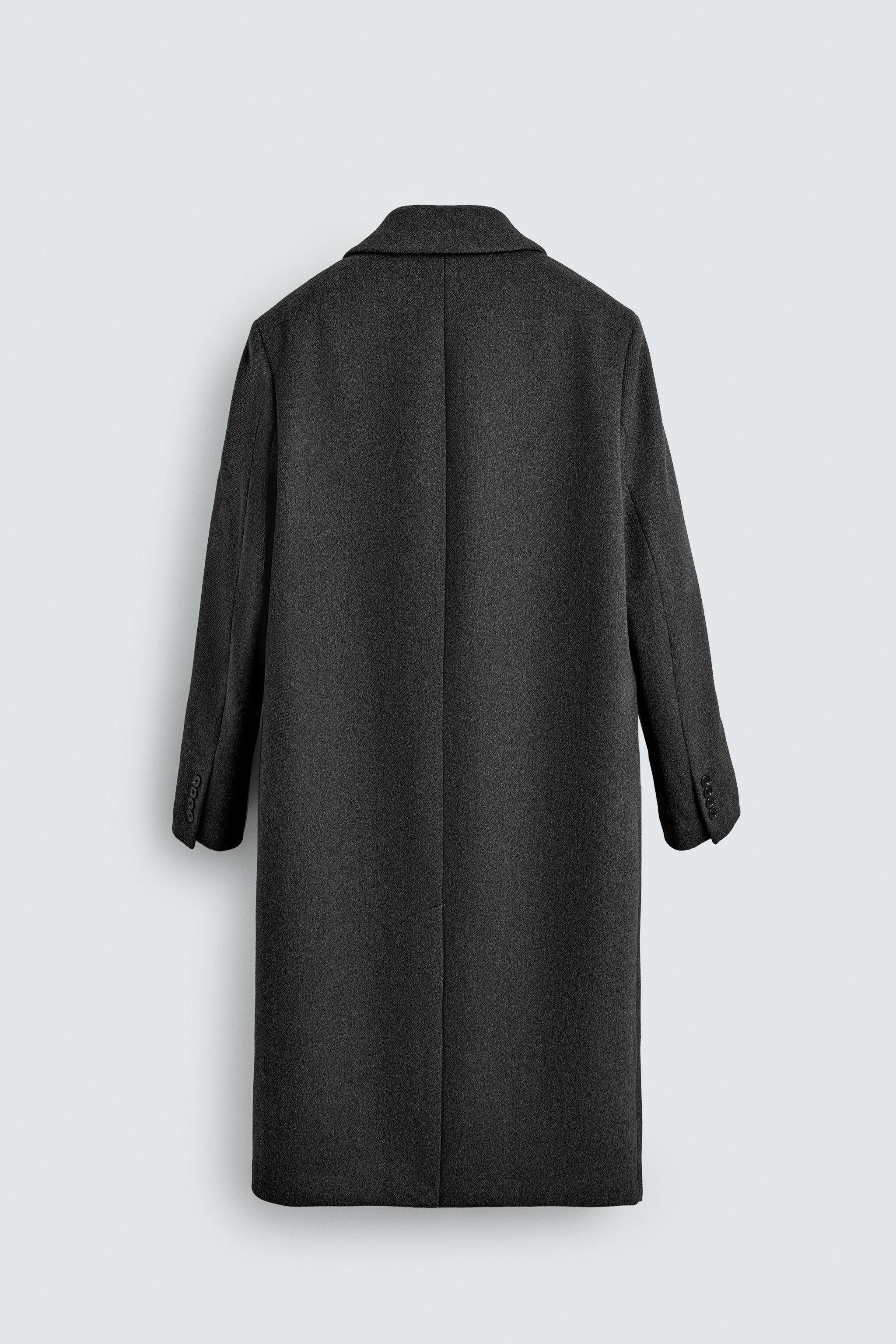 MANTEAU CROISÉ AVEC LAINE