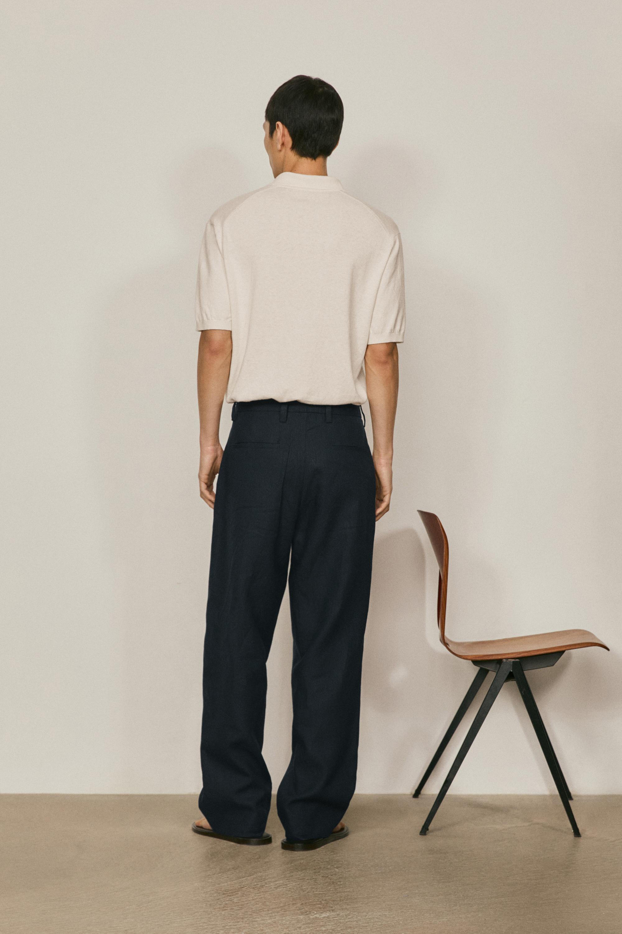 Total look darted linen trousers - LIMITED EDITION