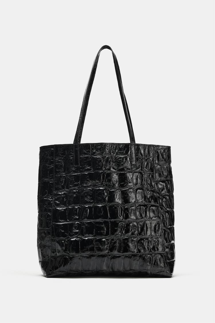 BOLSA SHOPPER DE CUERO ESTAMPADO 2
