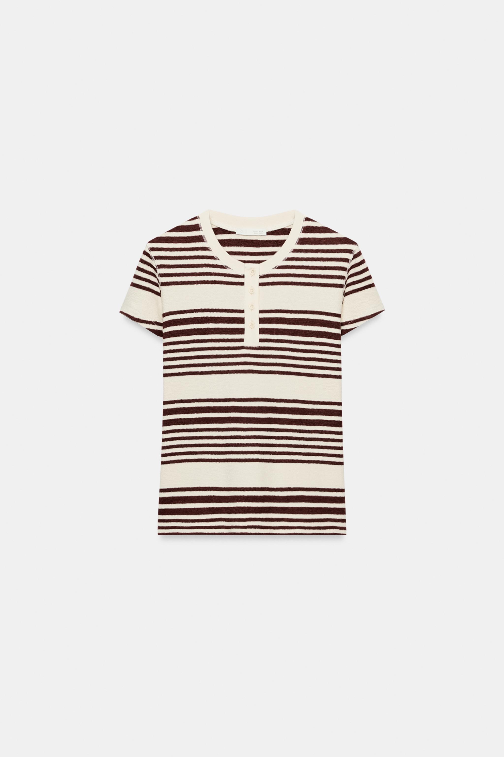 STRIPED HENLEY SHIRT - striped | ZARA United States