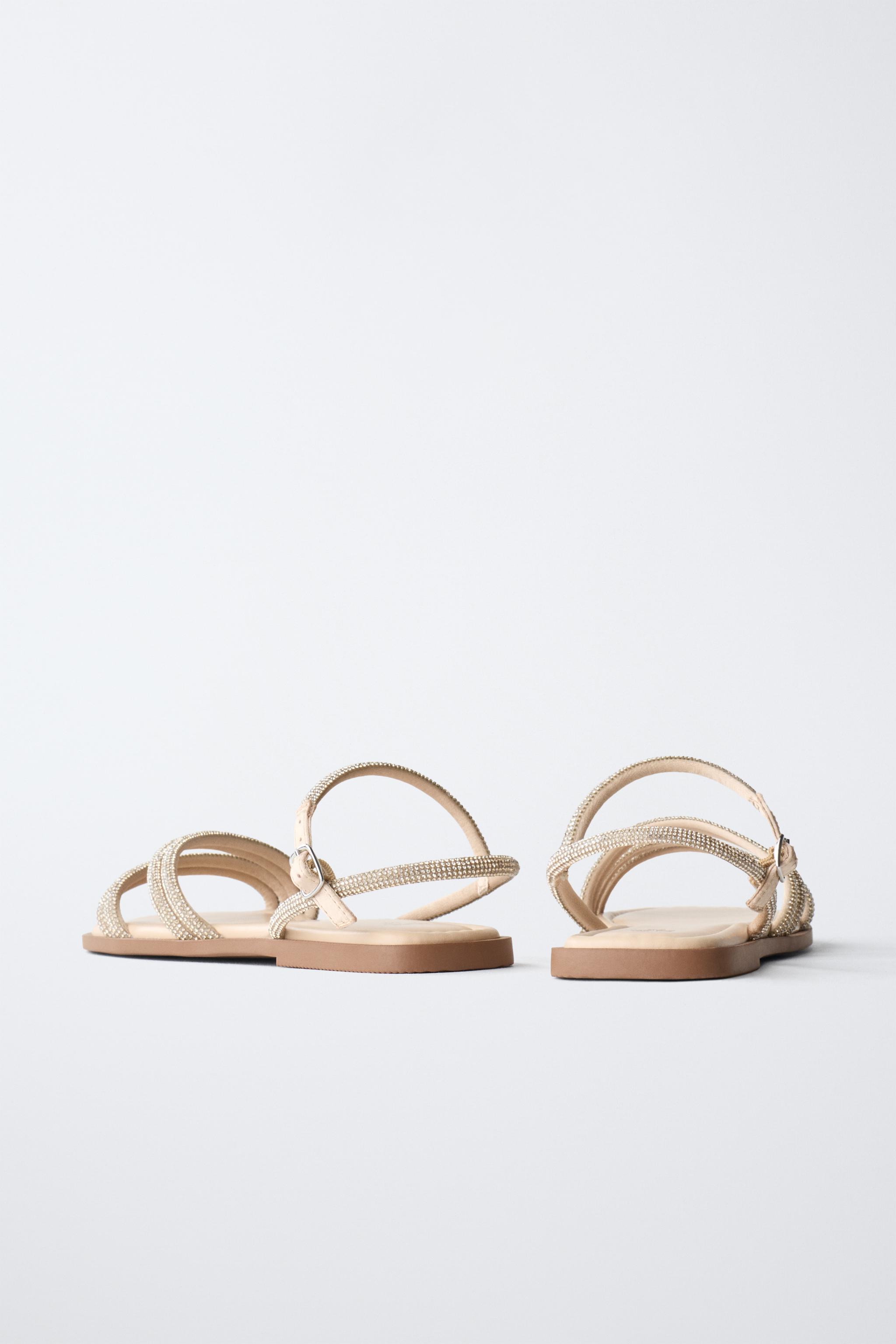 SANDALES À BRIDES BRILLANTES