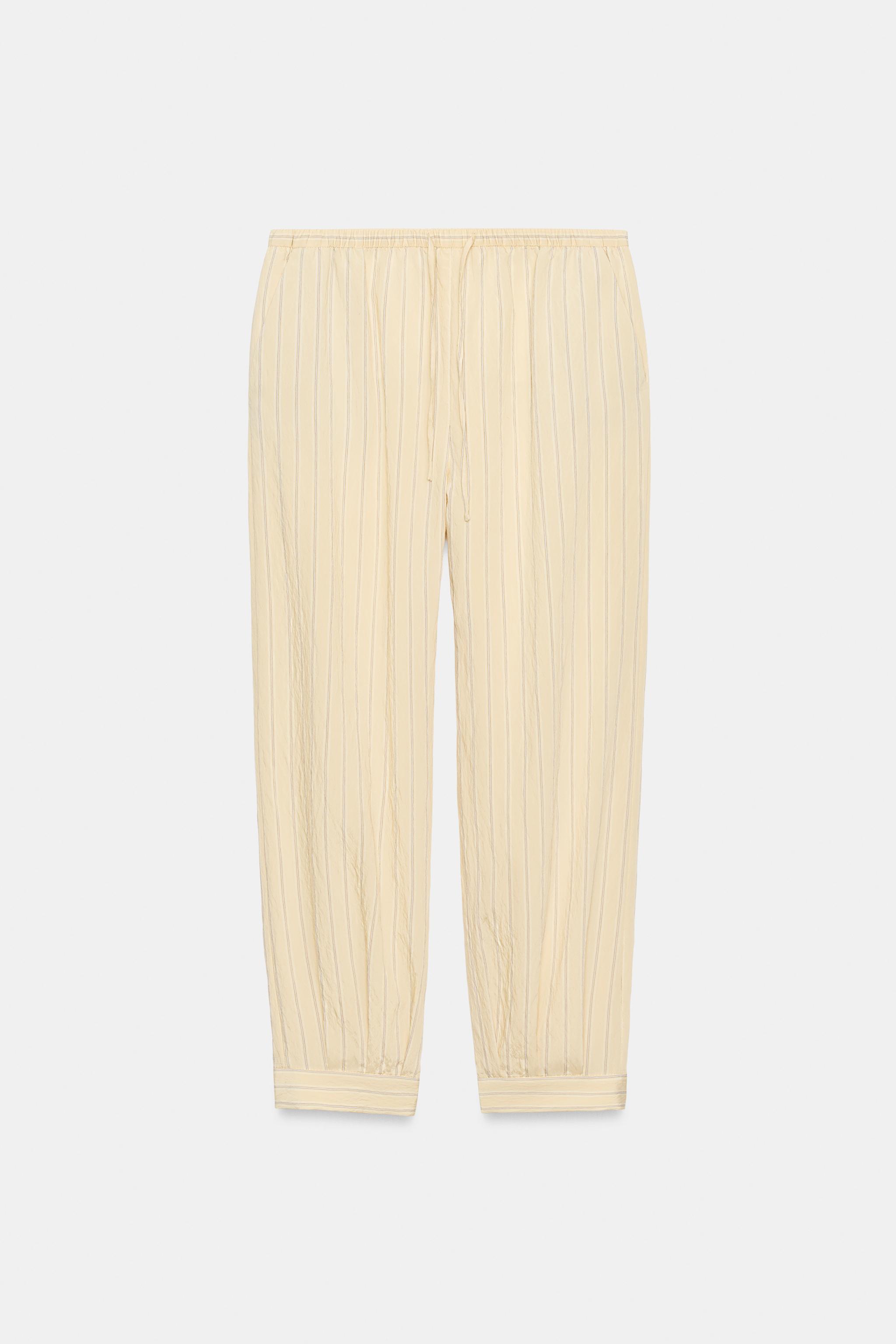 Женские брюки Zara ZW COLLECTION STRIPED SLOUCHY PANTS — фото 6