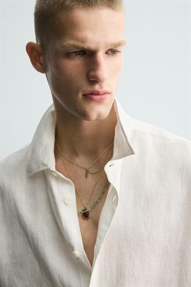 CHEMISE COUPE BOXY 100 % LIN - Blanc de Zara - Image 5