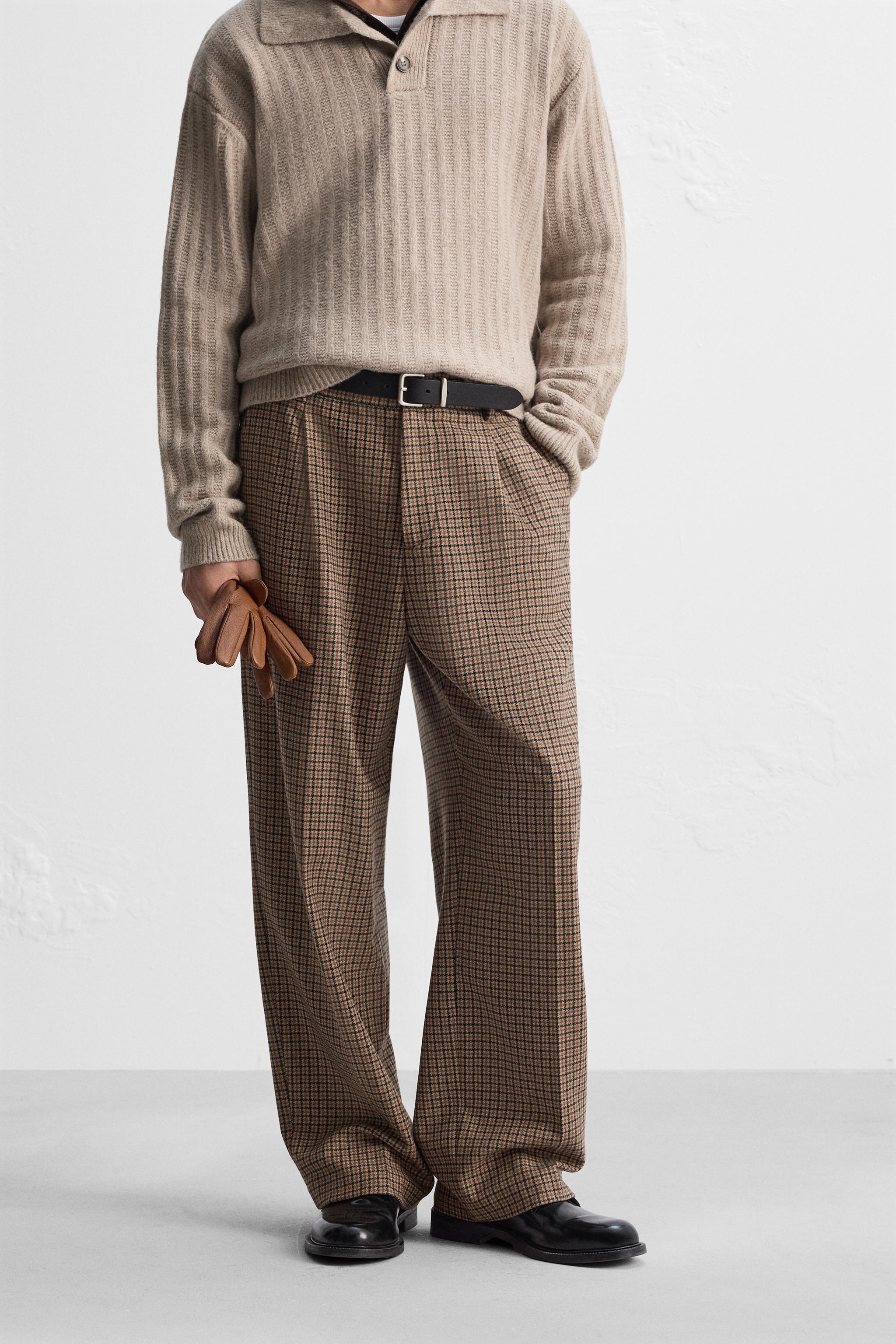 Clothes Zara Mens Checked Trousers Zara Mens Checkered Pants