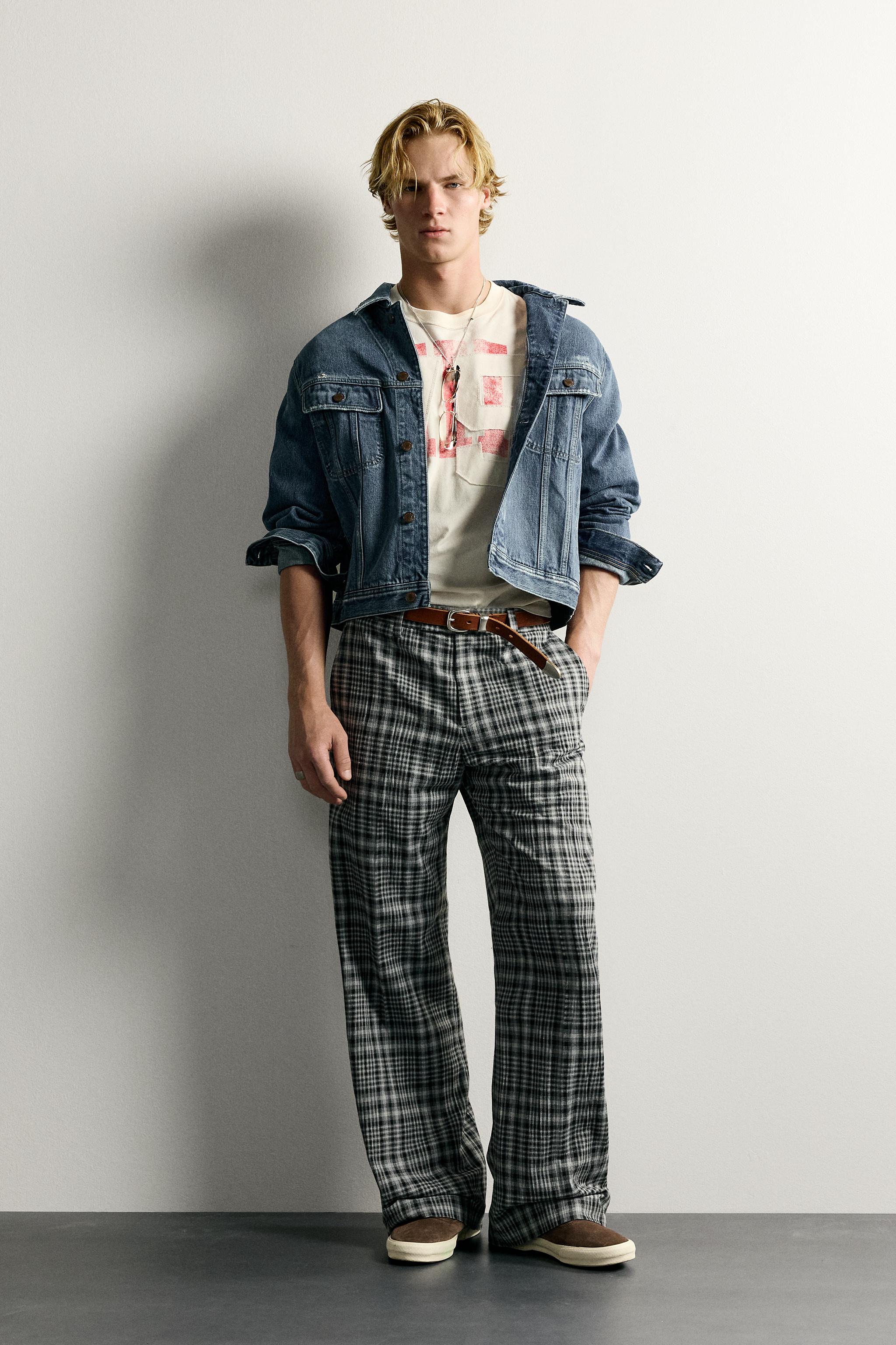 チェック柄パンツ | メンズ | ZARA 日本