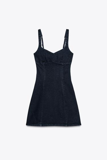 Z1975 STRAPPY DENIM MINI DRESS - Blue by Zara - Image 5