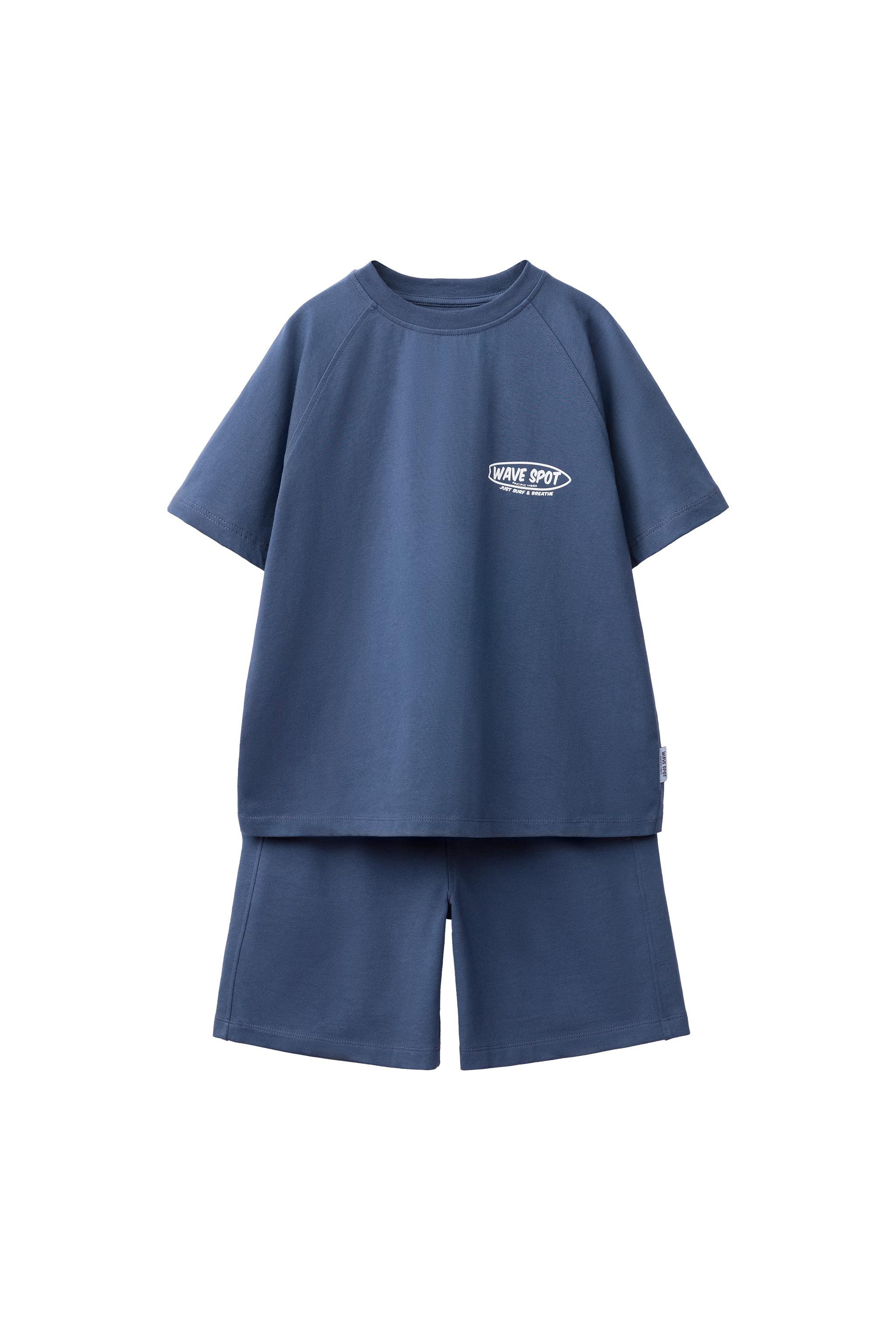 SET TRICOU ȘI BERMUDE CU TEXT - Rubiniu | ZARA România