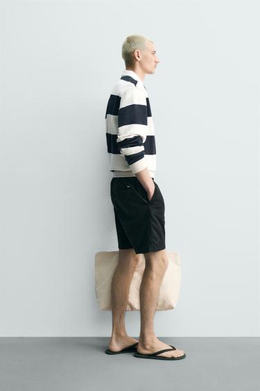 BERMUDA TWILL RELAXED FIT - Noir de Zara - Image 3