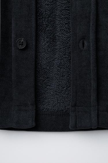 SURCHEMISE EN VELOURS CÔTELÉ CONFORT POLAIRE - Bleu marine de Zara - Image 6