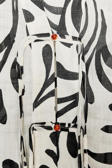 KIMONO IMPRIMÉ RAMIE ZW COLLECTION - Beige clair de Zara - Image 6