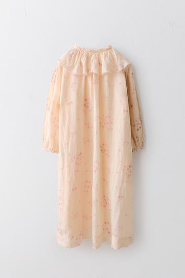 6-12 ANS/ ROBE À FLEURS 100% RAMIE ÉDITION LIMITÉE - Roses de Zara - Image 1
