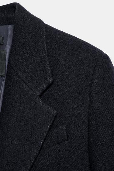 VESTE OVERSIZE AVEC LAINE ZW COLLECTION - Bleu marine de Zara - Image 6