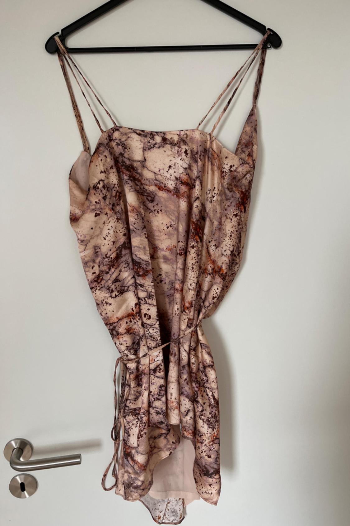PRINTED SATIN DRESS - Image 3