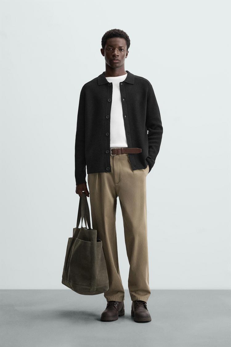 WOOL CARDIGAN Black ZARA South Africa - Main Image