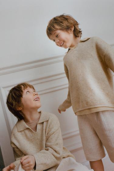 JERSEY POLO BOTONATO - Beige claro de Zara