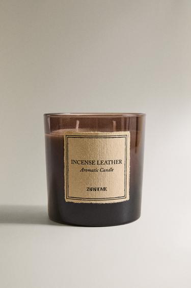 Zara (350 G) INCENSE LEATHER SCENTED CANDLE - 青銅色