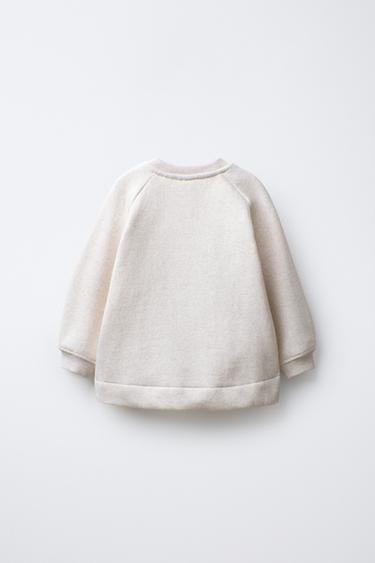 SWEAT UNI ÉTIQUETTE - Sable / Chiné de Zara - Image 1