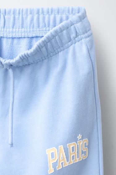 WIDE-LEG VARSITY JOGGING TROUSERS - Light blue by Zara - Image 2