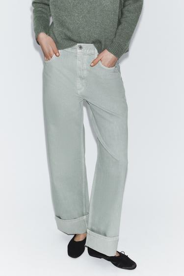 JEANS ZW COLLECTION BAGGY TIRO MEDIO - Azul pastel de Zara