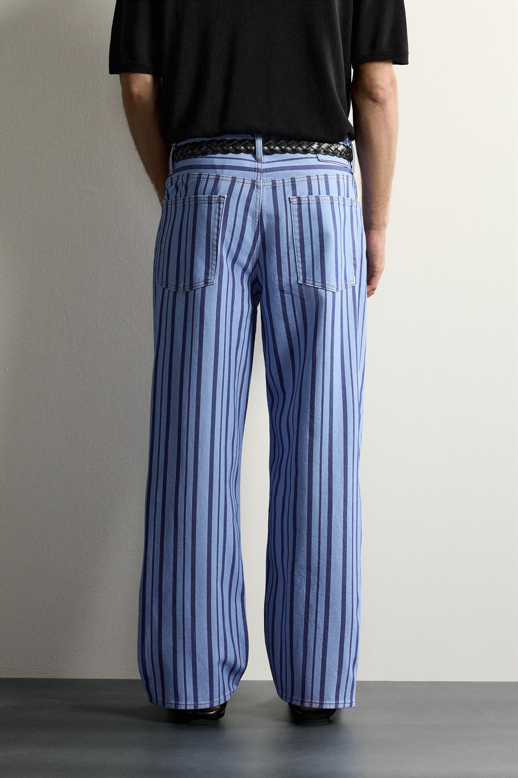 STRIPED STRAIGHT FIT PANTS