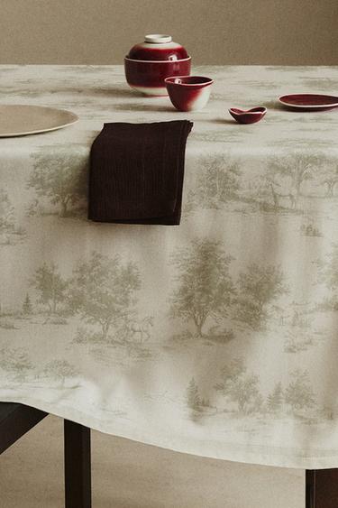 NAPPE TOILE DE JOUY CHEVAUX - Verdâtre de Zara - Image 5