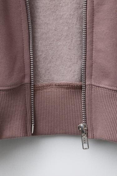 BLOUSON BOMBER MOLLETON JOGGING - Rose poudré de Zara - Image 3