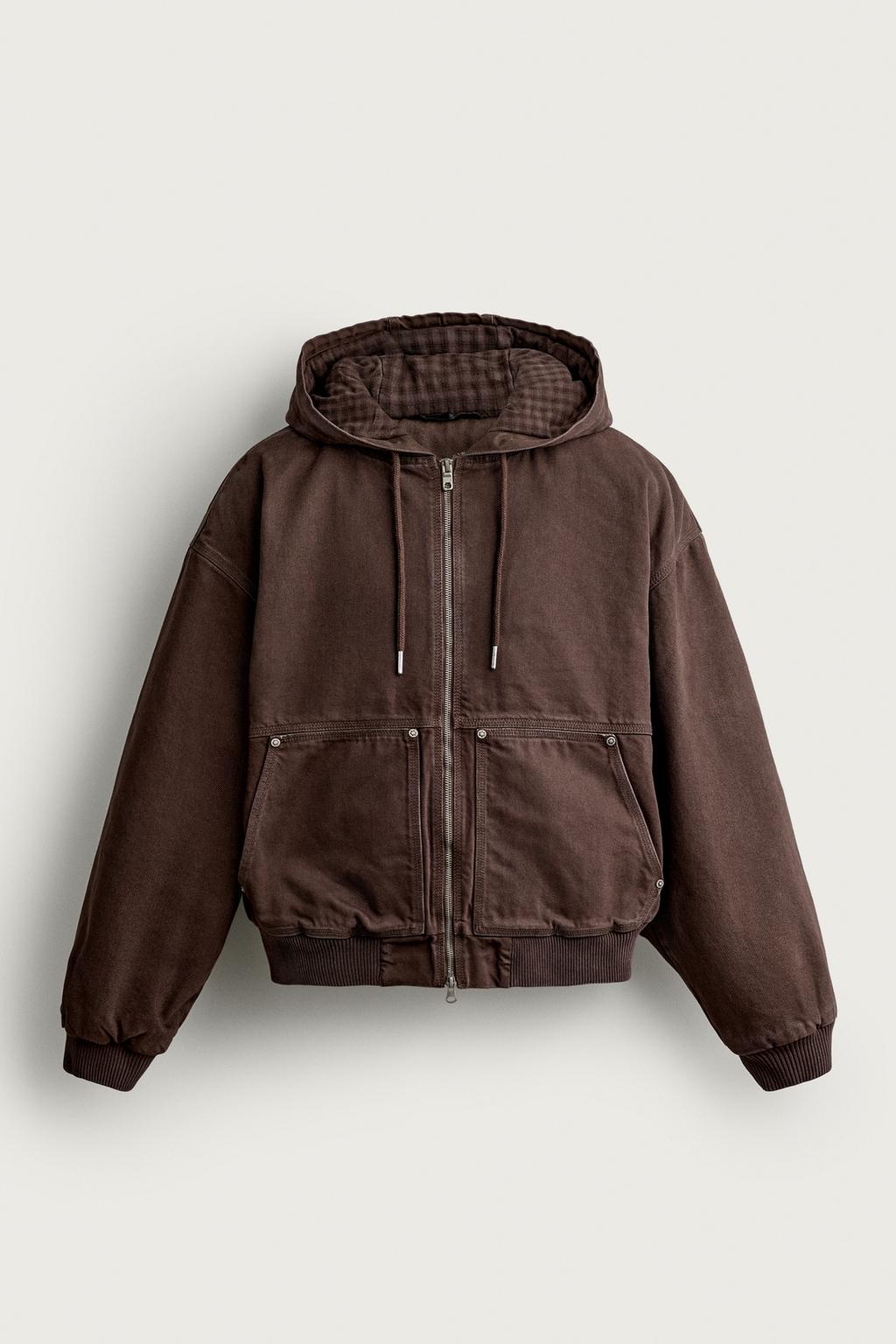 CONTRAST PADDED HOODIE JACKET