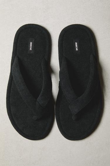 TERRY BATHROOM SANDALS - Navy Blue by Zara - Image 6