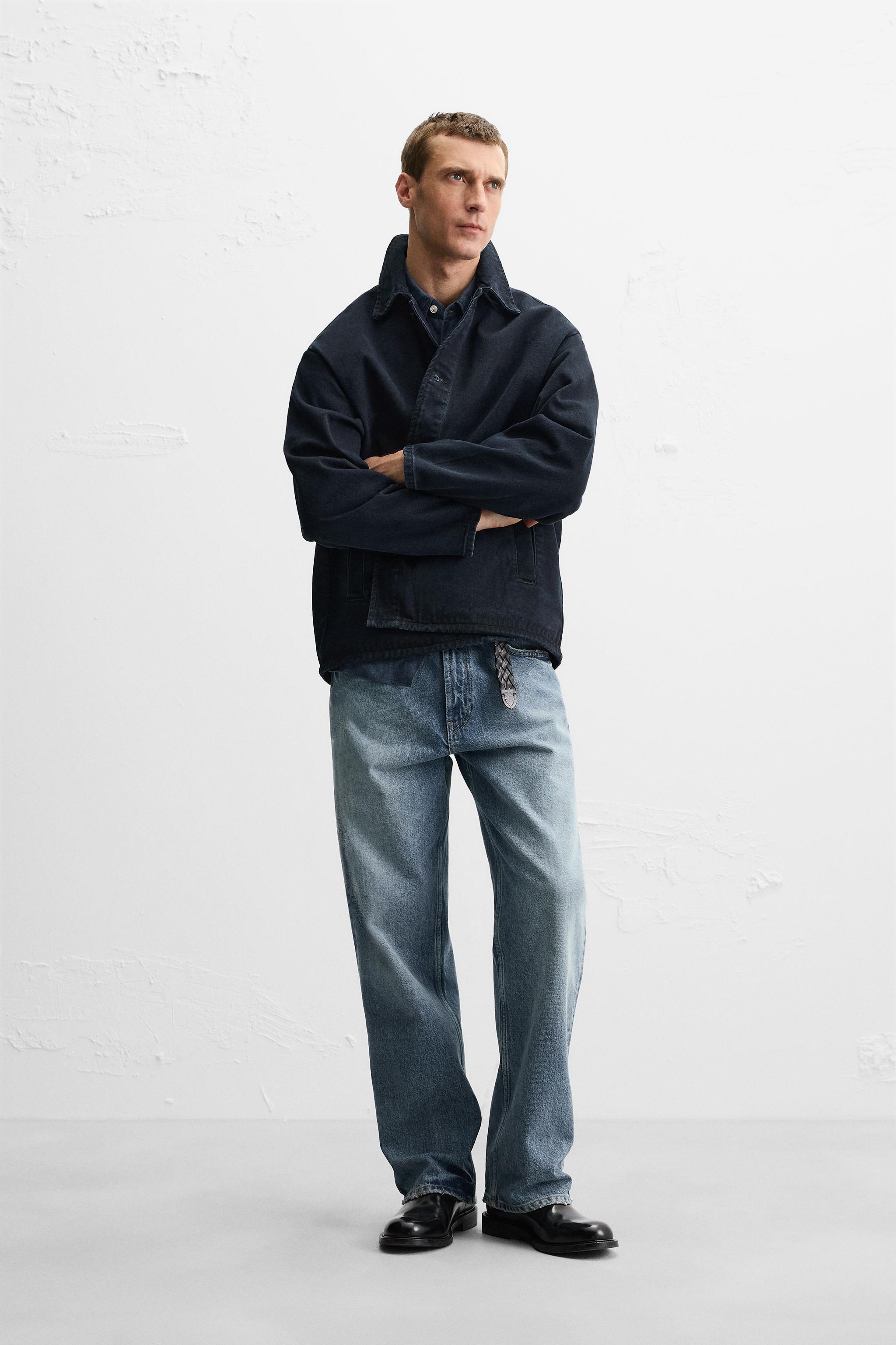 ZARA boxy fit デニムジャケット BOXY FIT DENIM JACKET - Dark navy | ZARA Australia