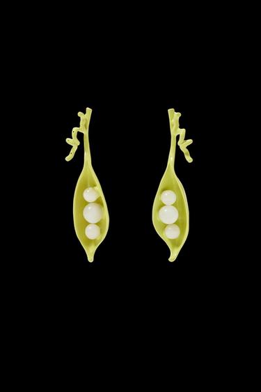 LIMITED EDITION PEA EARRINGS - Lime by Zara - Image 0