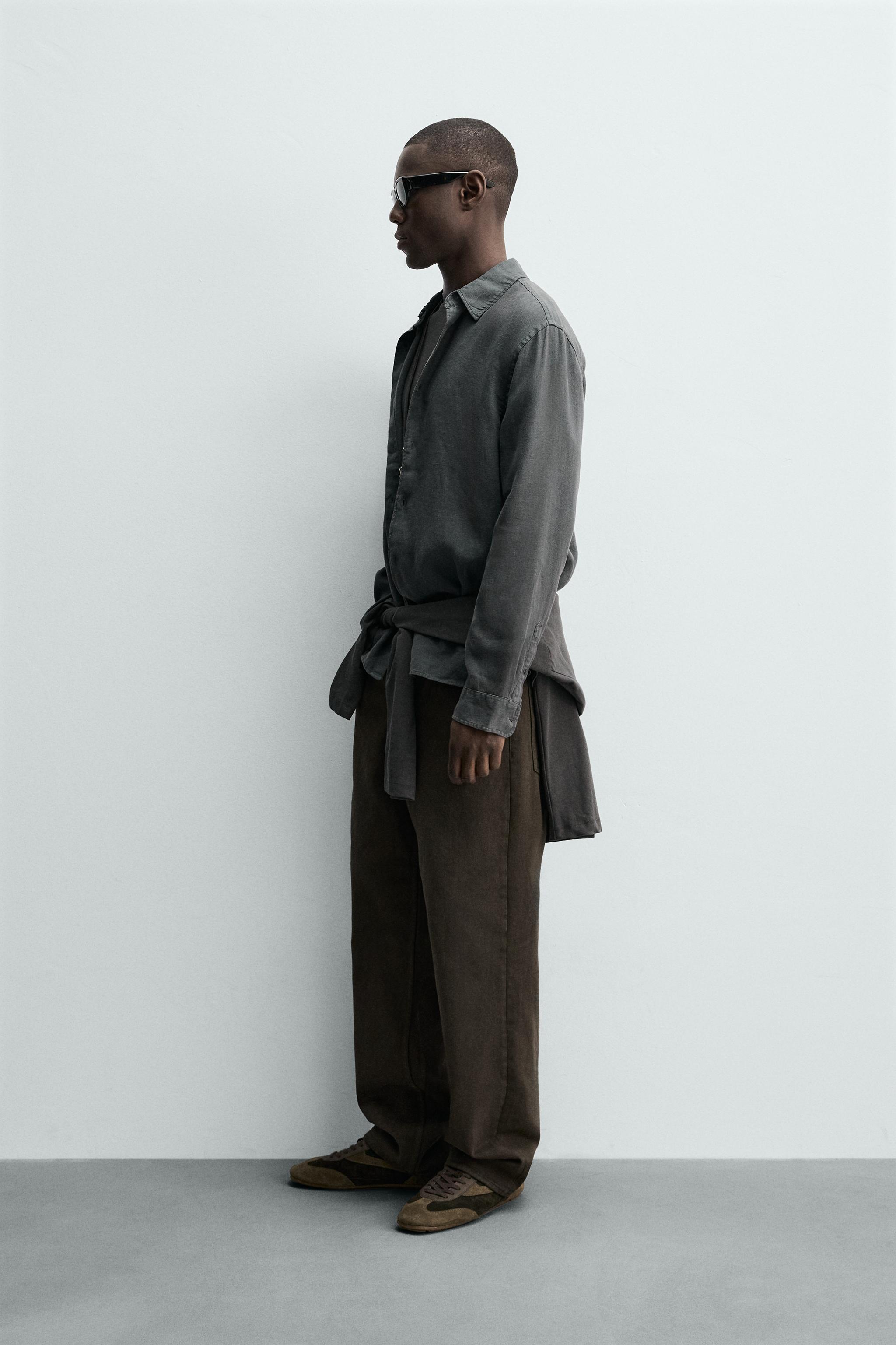 100% LINEN REGULAR FIT SHIRT