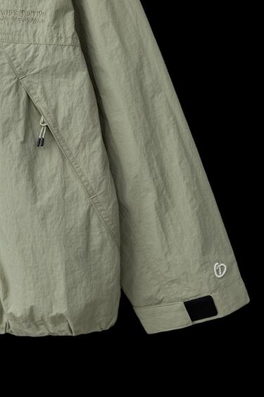 Zara HOODED WATER REPELLENT RAINCOAT - Greenish