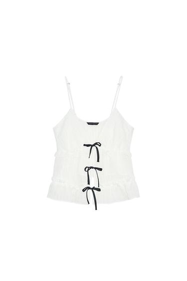 CONTRAST TIE TOP