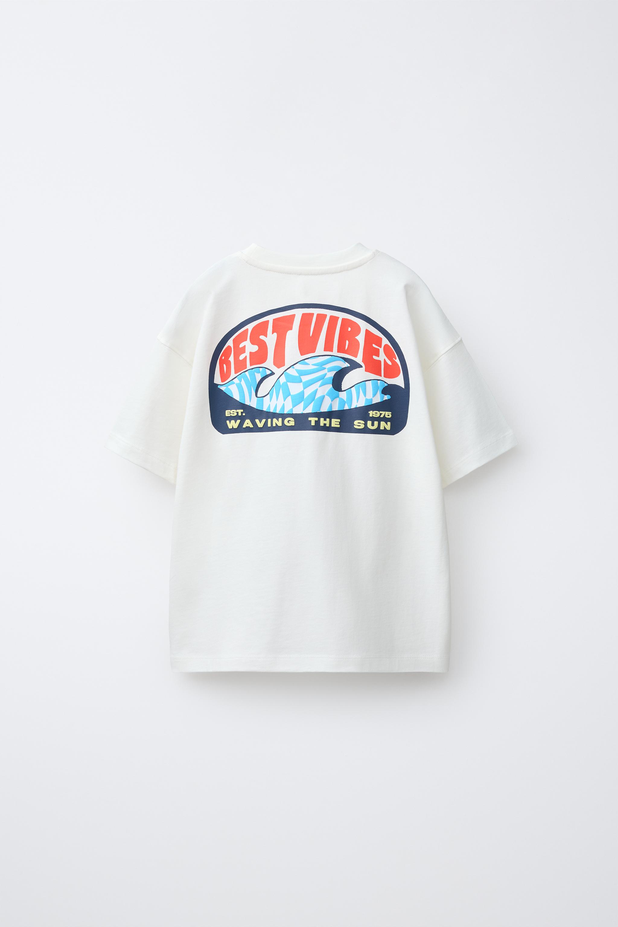 BEST VIBES PRINTED T-SHIRT — White