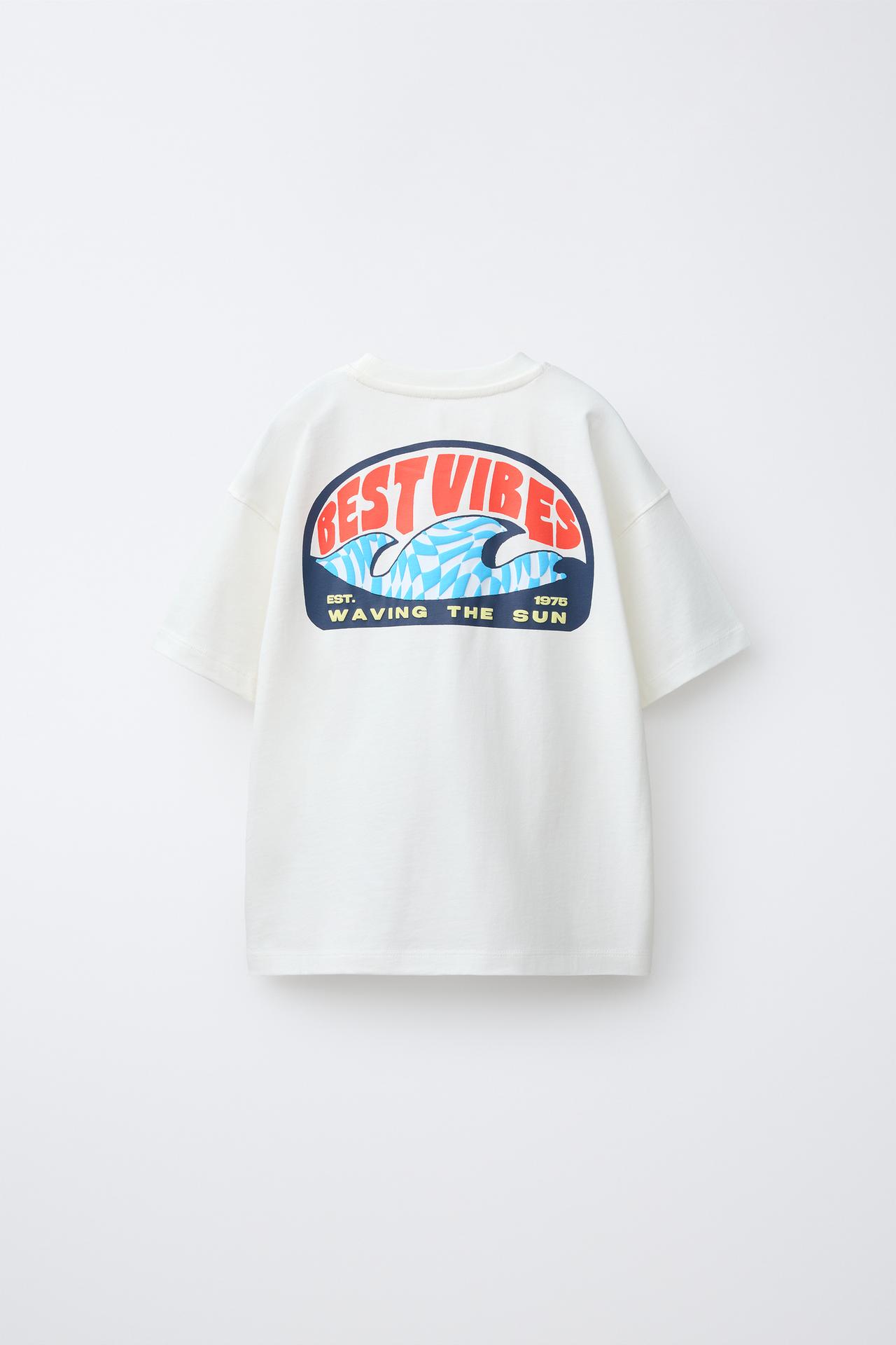 BEST VIBES PRINTED T-SHIRT — White