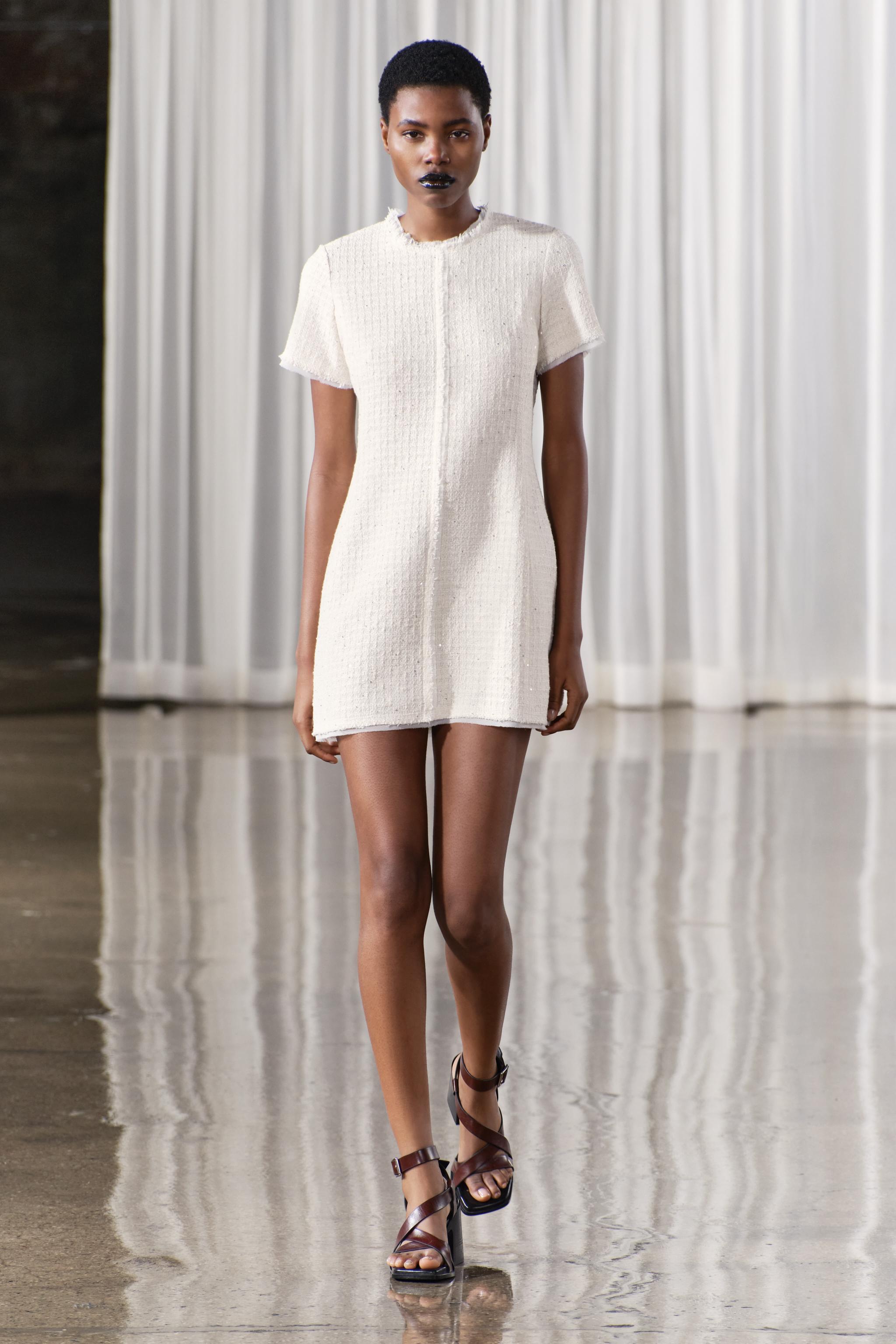 SHORT STRUCTURED DRESS ZW COLLECTION - White | ZARA United States