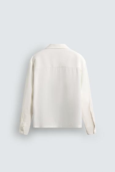 FLOWING BOXY FIT SHIRT - White by Zara - Image 6