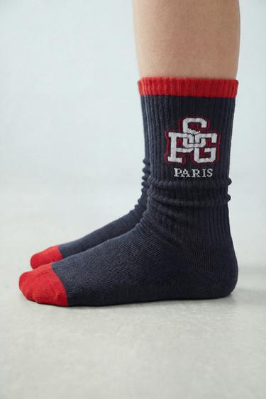 LOT DE DEUX CHAUSSETTES MONTANTES PSG ® - Bleu de Zara