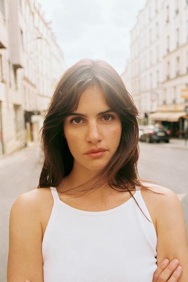 DÉBARDEUR À BRETELLES - Blanc de Zara