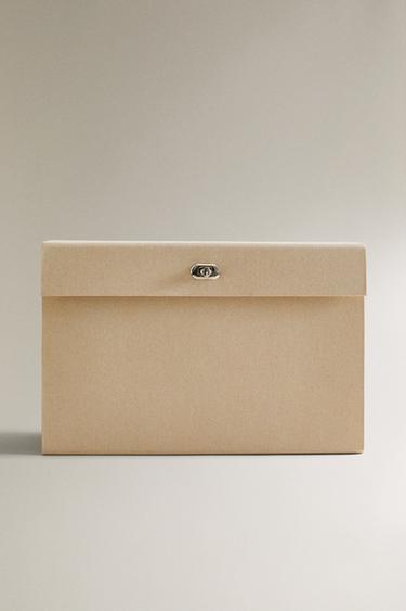 LINEN FILING BRIEFCASE - Ecru by Zara - Image 0