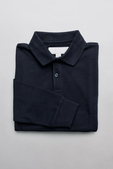 KLASIČNA POLO MAJICA PIQUÉ - Mornarsko modra od Zare