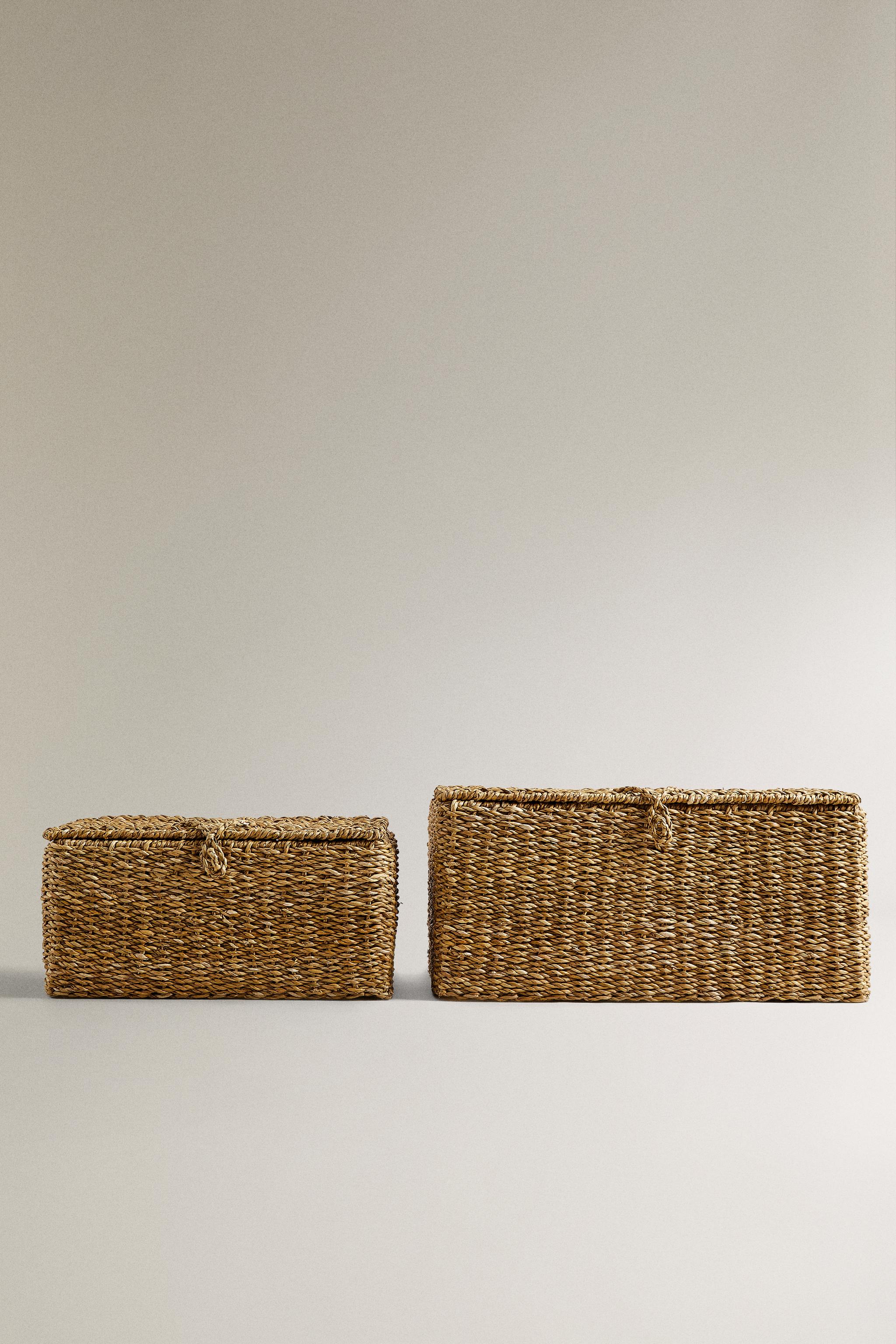12/13 17:00受け取り最終！【美品】ZARA バスケット フタ付きラウンドバスケット | Zara Home 日本/Japan