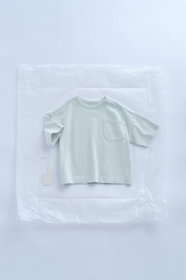 Zara ZARA TIMELESS - RUSTIC POCKET T-SHIRT - Light blue - Image 0