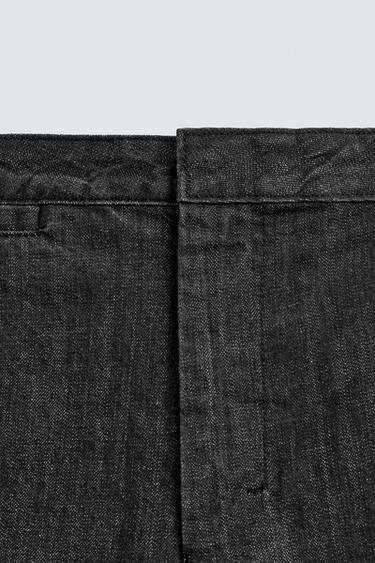 BARREL FIT DENIM CHINOS - Grey by Zara - Image 9
