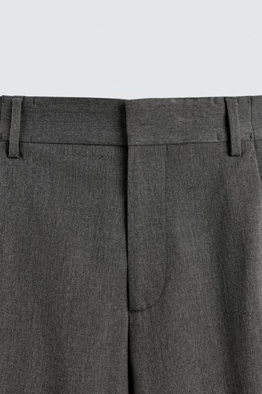 PANTALON COUPE LARGE À PLIS - Gris de Zara - Image 8