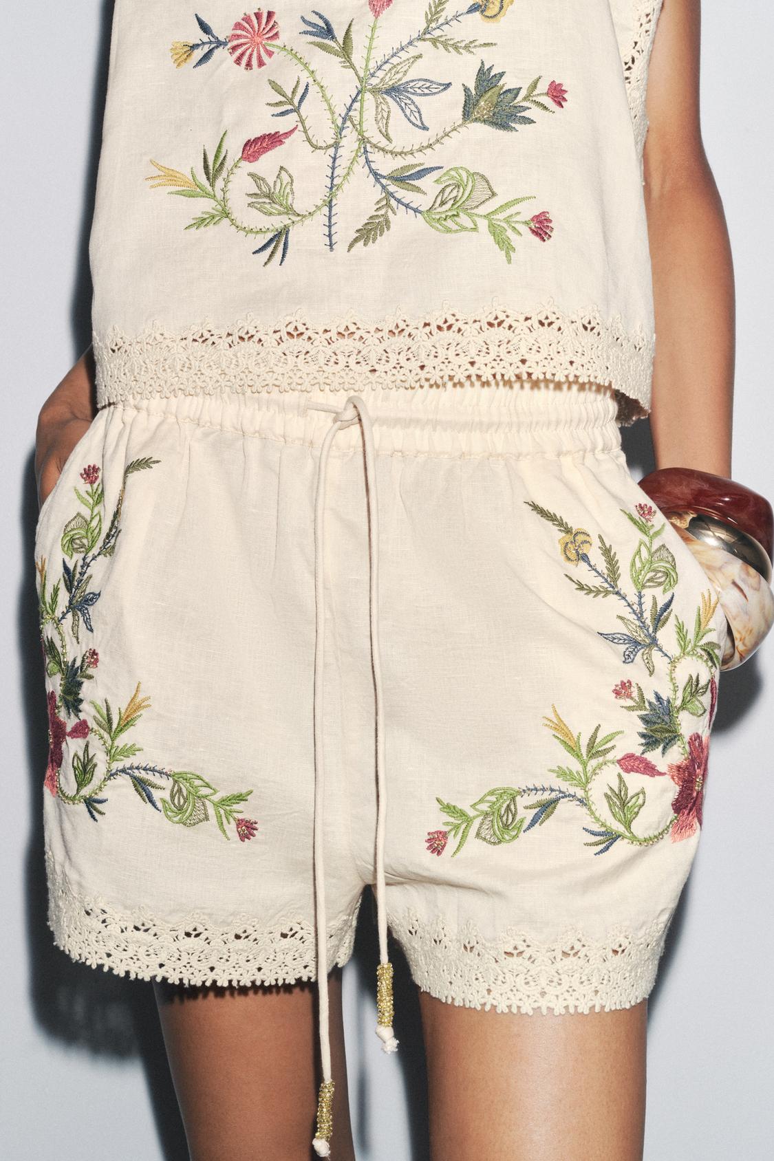 EMBROIDERED BERMUDA SHORTS ZW COLLECTION