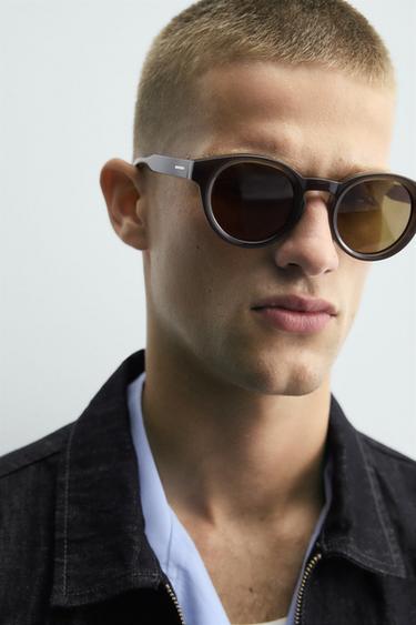 ROUND SUNGLASSES - Dark brown by Zara - Image 2