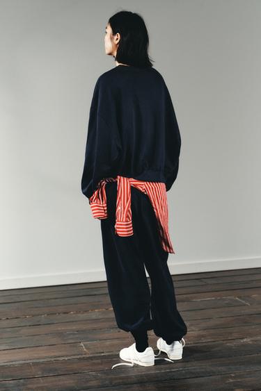 SWEAT À INSCRIPTION - Bleu de Zara - Image 3